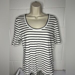 Everlane Scoop Neck Stripped Tee Women’s Large